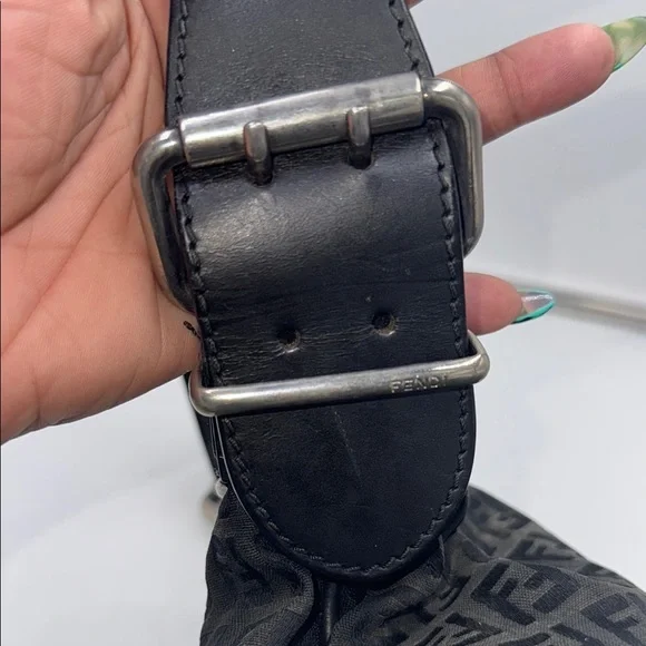 Fendi Oyster Black and Silver hardware small Shoulder Bag - Picture 12 of 16